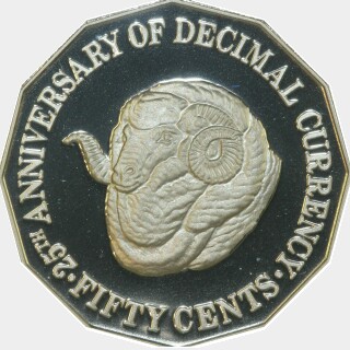 1991 Proof Fifty Cent reverse