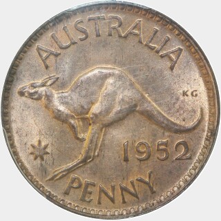 1952  One Penny reverse