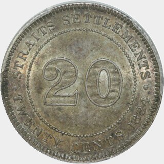 1884  Twenty Cent reverse