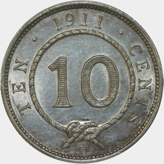 1911-H  Ten Cent reverse