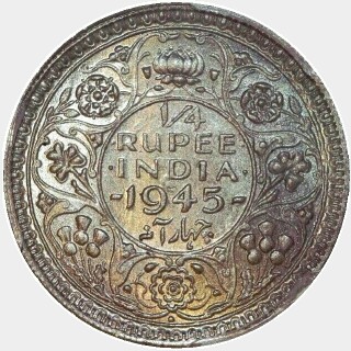 1945(b) Large 5 Quarter Rupee reverse