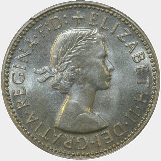1958 Proof One Shilling obverse