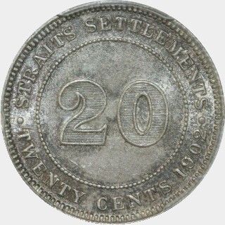 1902  Twenty Cent reverse
