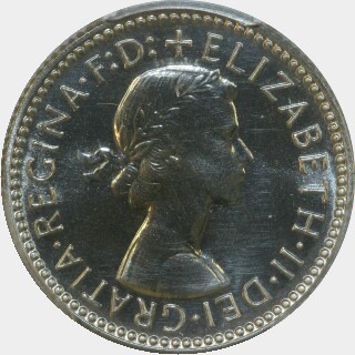 1957 Proof Sixpence obverse