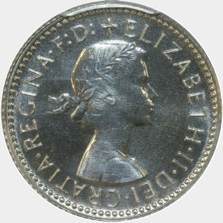 1960 Proof Sixpence obverse