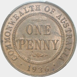 1936  One Penny reverse