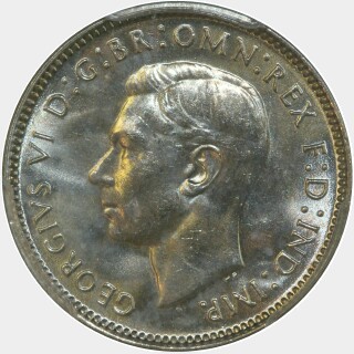 1943-S  Sixpence obverse