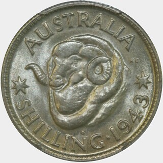 1943-S  One Shilling reverse