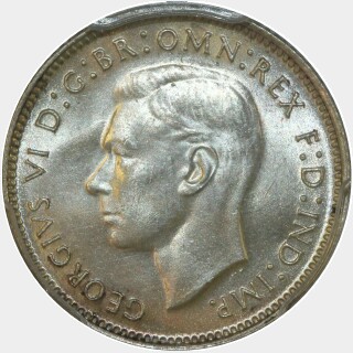 1945  Sixpence obverse