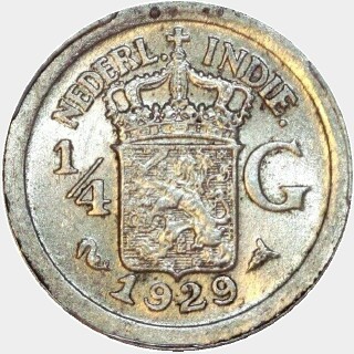 1929  Quarter Gulden obverse