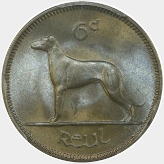 1960  Sixpence reverse