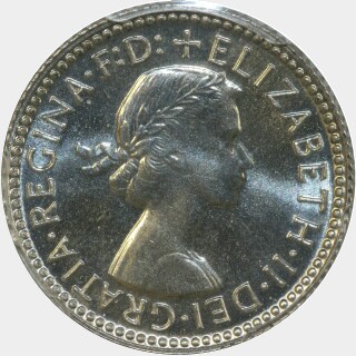 1955 Proof Sixpence obverse
