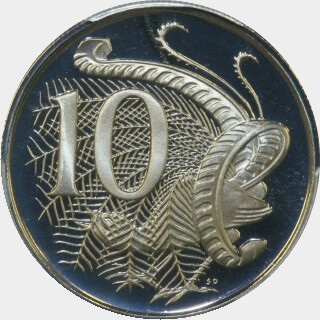 1977 Proof Ten Cent reverse