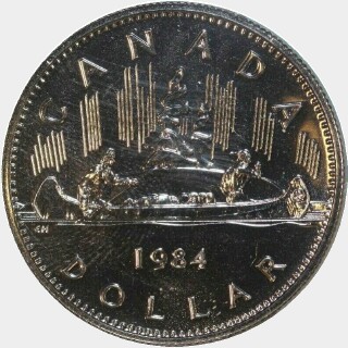 1984 Prooflike One Dollar reverse