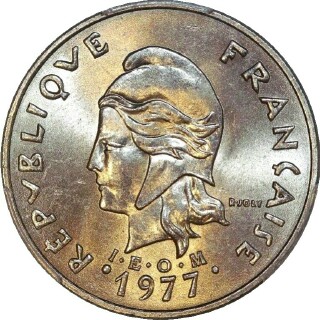 1977  Twenty Franc obverse