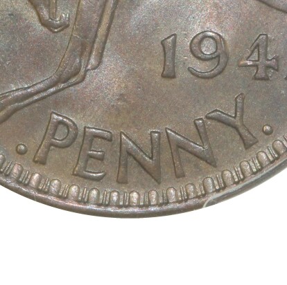 Dot mint-marks on both sides of the denomination on a 1942-I with I Penny.