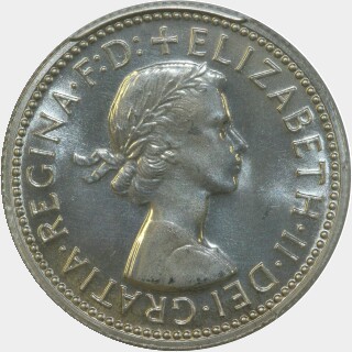 1957 Proof One Shilling obverse