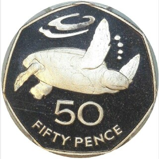 1984 Proof Fifty Pence reverse