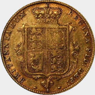 1882-S Beaded Reverse Half Sovereign reverse