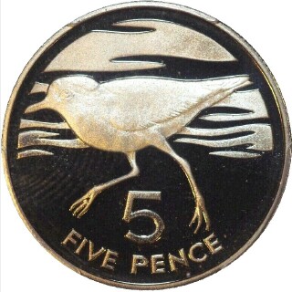 1984 Proof Five Pence reverse