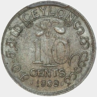 1909  Ten Cent reverse