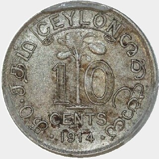 1914  Ten Cent reverse