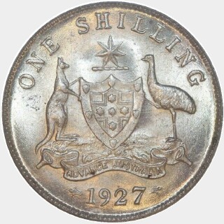 1927  One Shilling reverse