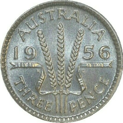 1956 specimen threepence