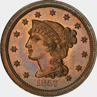 1857 Proof One Cent obverse