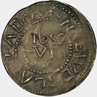 1652  Sixpence reverse