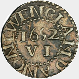 1652  Sixpence reverse