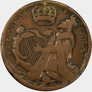 1658-70  Half Penny reverse