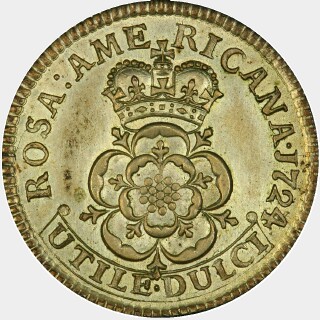1724/3 Specimen One Penny reverse
