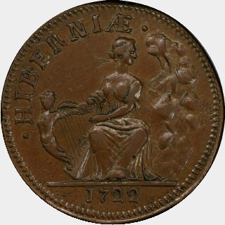 1722  Half Penny reverse