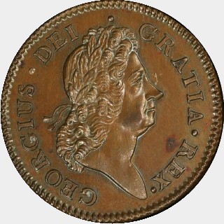 1722 Specimen Half Penny obverse