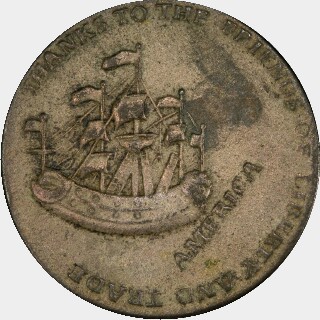 1766  Half Penny reverse