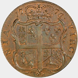 1773  Half Penny reverse