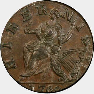 1760  Half Penny reverse