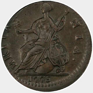 1775  Half Penny reverse