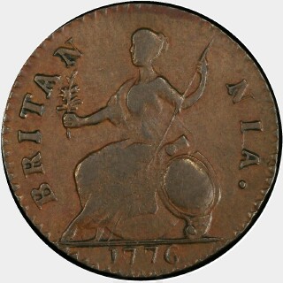 1776  Half Penny reverse