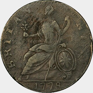 1778  Half Penny reverse