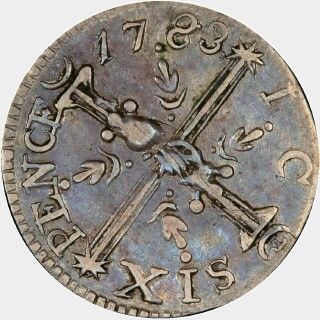 1783  Sixpence obverse