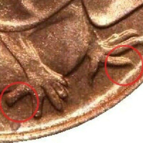 Right most claw of the front right foot is blunted indicates the coin was minted in Perth.