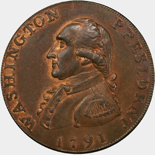 1791  One Cent obverse