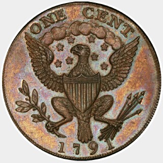 1791  One Cent reverse