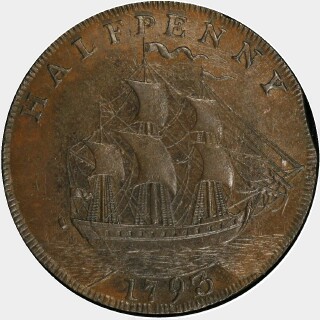 1793  Half Penny reverse