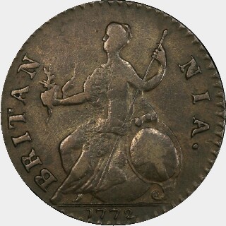 1772  Half Penny reverse