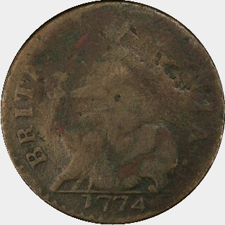1774  Half Penny reverse