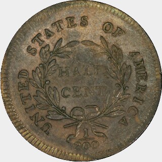 1796  Half Cent reverse