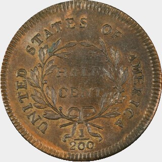 1796  Half Cent reverse